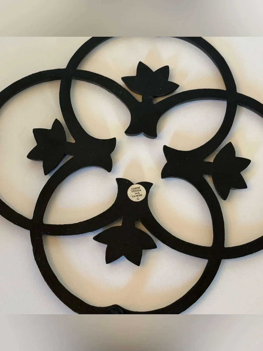 Vintage DANSK DESIGN Black Iron Trivet Designed by Gunnar Cyren Danish